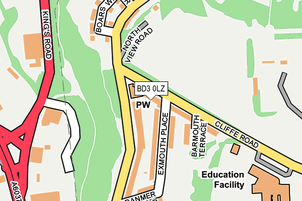 BD3 0LZ map - OS OpenMap – Local (Ordnance Survey) BD3 0LZ map - OS OpenMap – Local (Ordnance Survey)