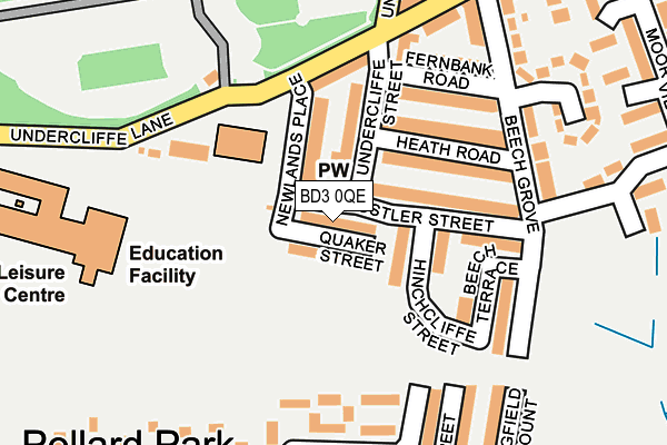 BD3 0QE map - OS OpenMap – Local (Ordnance Survey) BD3 0QE map - OS OpenMap – Local (Ordnance Survey)