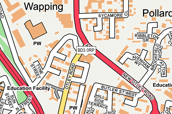BD3 0RP map - OS OpenMap – Local (Ordnance Survey) BD3 0RP map - OS OpenMap – Local (Ordnance Survey)