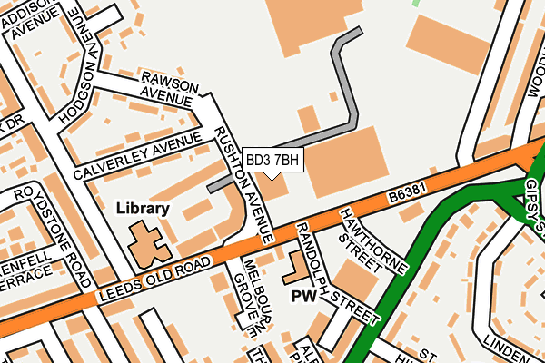 BD3 7BH map - OS OpenMap – Local (Ordnance Survey) BD3 7BH map - OS OpenMap – Local (Ordnance Survey)