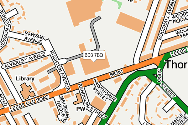 BD3 7BQ map - OS OpenMap – Local (Ordnance Survey) BD3 7BQ map - OS OpenMap – Local (Ordnance Survey)