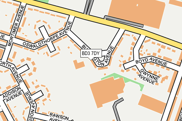 BD3 7DY map - OS OpenMap – Local (Ordnance Survey) BD3 7DY map - OS OpenMap – Local (Ordnance Survey)