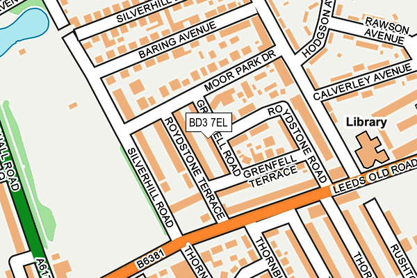 BD3 7EL map - OS OpenMap – Local (Ordnance Survey) BD3 7EL map - OS OpenMap – Local (Ordnance Survey)