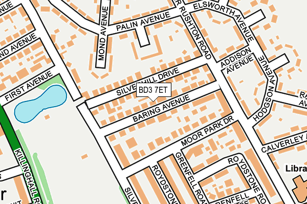 BD3 7ET map - OS OpenMap – Local (Ordnance Survey) BD3 7ET map - OS OpenMap – Local (Ordnance Survey)
