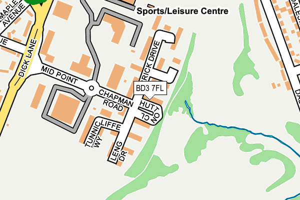 BD3 7FL map - OS OpenMap – Local (Ordnance Survey) BD3 7FL map - OS OpenMap – Local (Ordnance Survey)