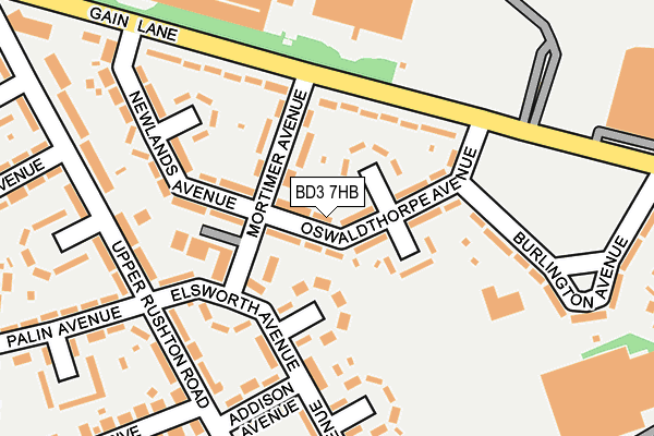 BD3 7HB map - OS OpenMap – Local (Ordnance Survey) BD3 7HB map - OS OpenMap – Local (Ordnance Survey)