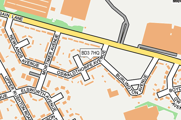 BD3 7HQ map - OS OpenMap – Local (Ordnance Survey) BD3 7HQ map - OS OpenMap – Local (Ordnance Survey)