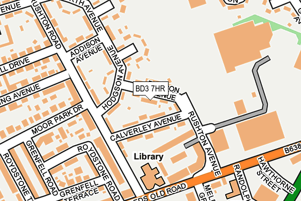 BD3 7HR map - OS OpenMap – Local (Ordnance Survey) BD3 7HR map - OS OpenMap – Local (Ordnance Survey)