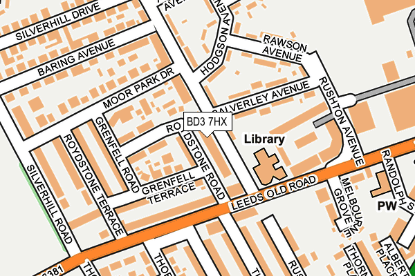 BD3 7HX map - OS OpenMap – Local (Ordnance Survey) BD3 7HX map - OS OpenMap – Local (Ordnance Survey)