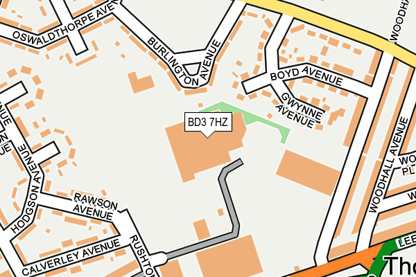 BD3 7HZ map - OS OpenMap – Local (Ordnance Survey) BD3 7HZ map - OS OpenMap – Local (Ordnance Survey)