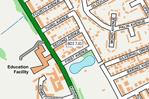BD3 7JG map - OS OpenMap – Local (Ordnance Survey) BD3 7JG map - OS OpenMap – Local (Ordnance Survey)