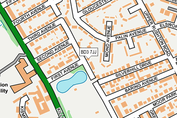 BD3 7JJ map - OS OpenMap – Local (Ordnance Survey) BD3 7JJ map - OS OpenMap – Local (Ordnance Survey)