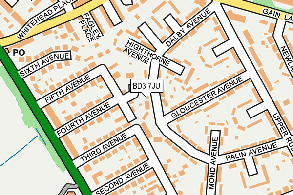 BD3 7JU map - OS OpenMap – Local (Ordnance Survey) BD3 7JU map - OS OpenMap – Local (Ordnance Survey)
