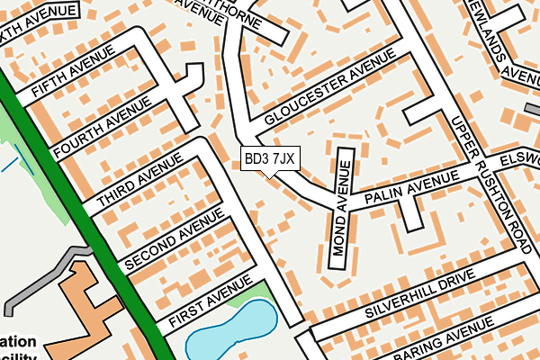 BD3 7JX map - OS OpenMap – Local (Ordnance Survey) BD3 7JX map - OS OpenMap – Local (Ordnance Survey)