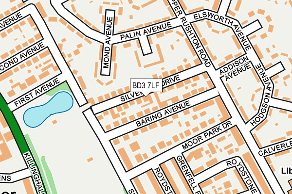BD3 7LF map - OS OpenMap – Local (Ordnance Survey) BD3 7LF map - OS OpenMap – Local (Ordnance Survey)