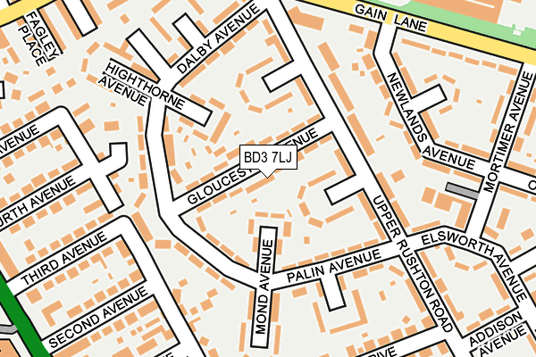 BD3 7LJ map - OS OpenMap – Local (Ordnance Survey) BD3 7LJ map - OS OpenMap – Local (Ordnance Survey)