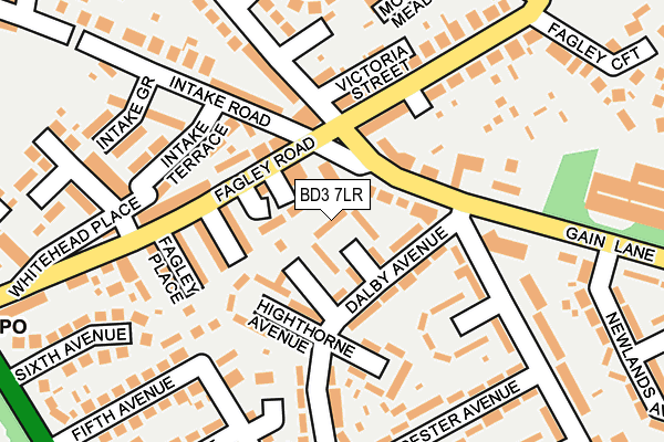BD3 7LR map - OS OpenMap – Local (Ordnance Survey) BD3 7LR map - OS OpenMap – Local (Ordnance Survey)
