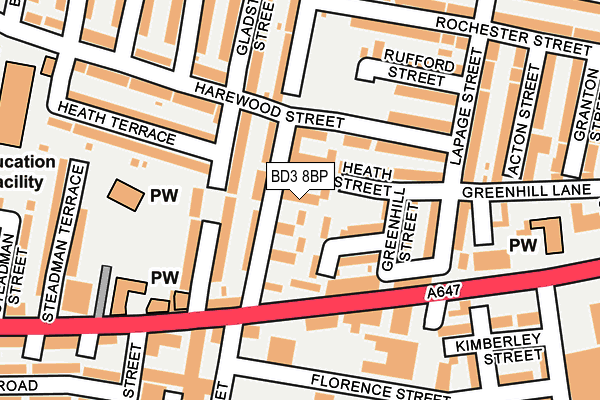 BD3 8BP map - OS OpenMap – Local (Ordnance Survey) BD3 8BP map - OS OpenMap – Local (Ordnance Survey)