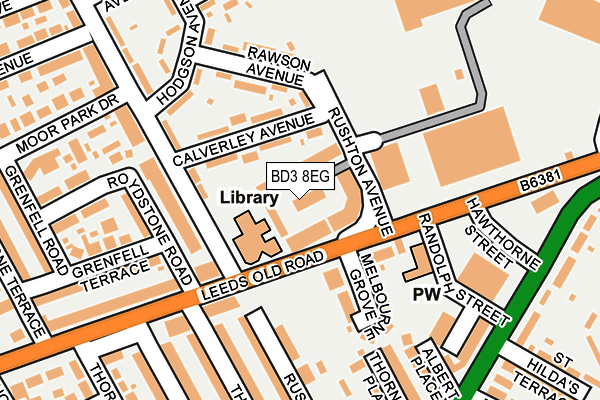 BD3 8EG map - OS OpenMap – Local (Ordnance Survey) BD3 8EG map - OS OpenMap – Local (Ordnance Survey)