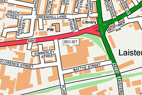 BD3 8ET map - OS OpenMap – Local (Ordnance Survey) BD3 8ET map - OS OpenMap – Local (Ordnance Survey)