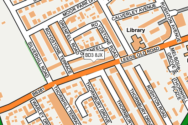 BD3 8JX map - OS OpenMap – Local (Ordnance Survey) BD3 8JX map - OS OpenMap – Local (Ordnance Survey)