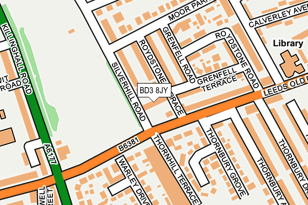 BD3 8JY map - OS OpenMap – Local (Ordnance Survey) BD3 8JY map - OS OpenMap – Local (Ordnance Survey)