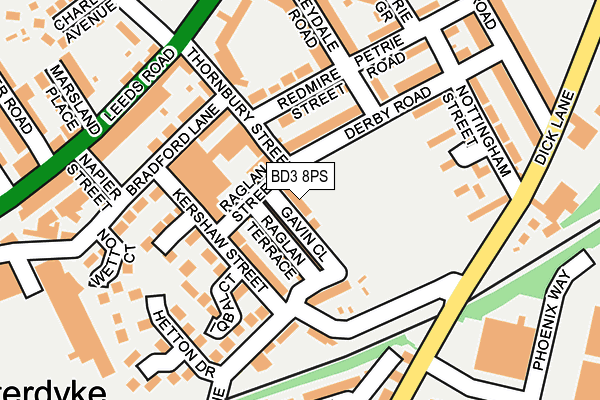 BD3 8PS map - OS OpenMap – Local (Ordnance Survey) BD3 8PS map - OS OpenMap – Local (Ordnance Survey)