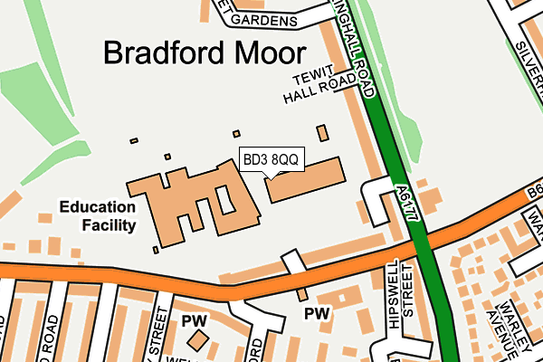BD3 8QQ map - OS OpenMap – Local (Ordnance Survey) BD3 8QQ map - OS OpenMap – Local (Ordnance Survey)