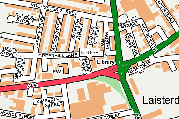 BD3 8RP map - OS OpenMap – Local (Ordnance Survey) BD3 8RP map - OS OpenMap – Local (Ordnance Survey)