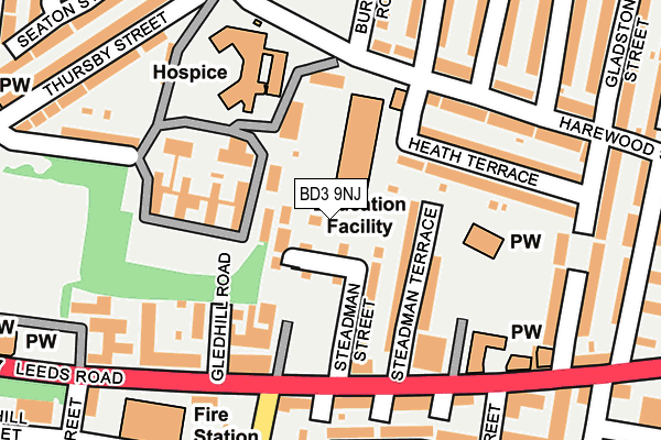BD3 9NJ map - OS OpenMap – Local (Ordnance Survey) BD3 9NJ map - OS OpenMap – Local (Ordnance Survey)