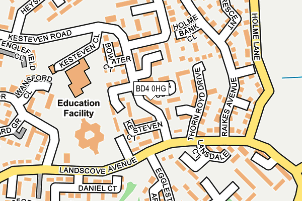 BD4 0HG map - OS OpenMap – Local (Ordnance Survey) BD4 0HG map - OS OpenMap – Local (Ordnance Survey)