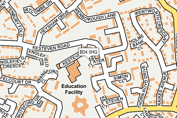 BD4 0HQ map - OS OpenMap – Local (Ordnance Survey) BD4 0HQ map - OS OpenMap – Local (Ordnance Survey)