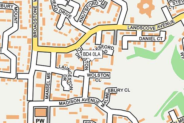 BD4 0LA map - OS OpenMap – Local (Ordnance Survey) BD4 0LA map - OS OpenMap – Local (Ordnance Survey)