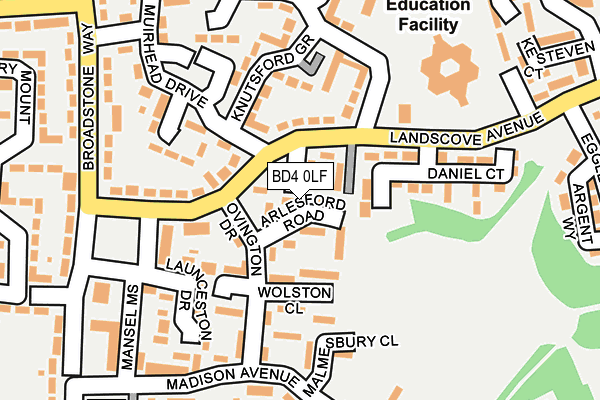 BD4 0LF map - OS OpenMap – Local (Ordnance Survey) BD4 0LF map - OS OpenMap – Local (Ordnance Survey)