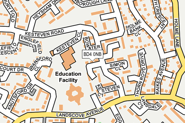 BD4 0NB map - OS OpenMap – Local (Ordnance Survey) BD4 0NB map - OS OpenMap – Local (Ordnance Survey)