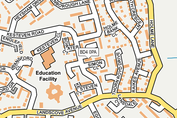 BD4 0PA map - OS OpenMap – Local (Ordnance Survey) BD4 0PA map - OS OpenMap – Local (Ordnance Survey)