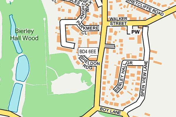 BD4 6EE map - OS OpenMap – Local (Ordnance Survey) BD4 6EE map - OS OpenMap – Local (Ordnance Survey)