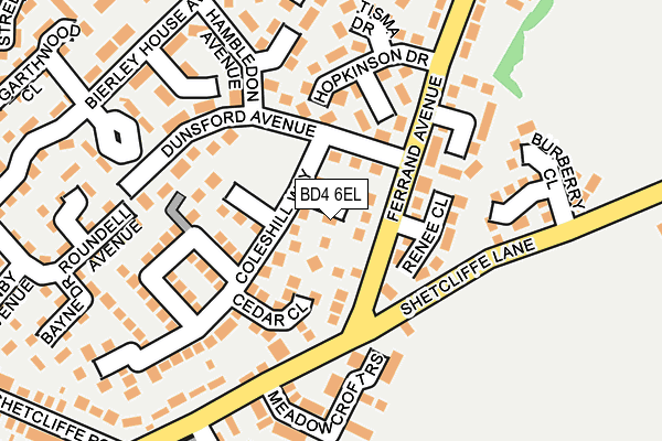 BD4 6EL map - OS OpenMap – Local (Ordnance Survey) BD4 6EL map - OS OpenMap – Local (Ordnance Survey)