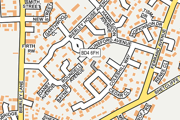 BD4 6FH map - OS OpenMap – Local (Ordnance Survey) BD4 6FH map - OS OpenMap – Local (Ordnance Survey)