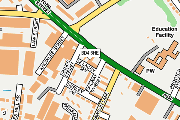 BD4 6HE map - OS OpenMap – Local (Ordnance Survey) BD4 6HE map - OS OpenMap – Local (Ordnance Survey)