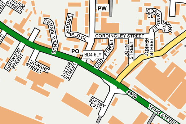 BD4 6LY map - OS OpenMap – Local (Ordnance Survey) BD4 6LY map - OS OpenMap – Local (Ordnance Survey)