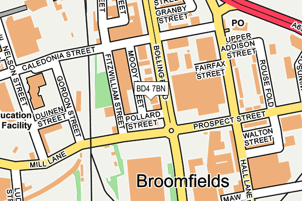 BD4 7BN map - OS OpenMap – Local (Ordnance Survey) BD4 7BN map - OS OpenMap – Local (Ordnance Survey)