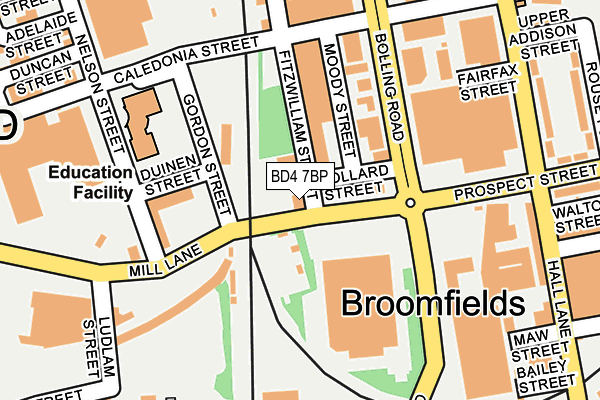 BD4 7BP map - OS OpenMap – Local (Ordnance Survey) BD4 7BP map - OS OpenMap – Local (Ordnance Survey)