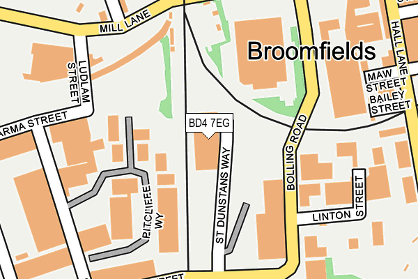 BD4 7EG map - OS OpenMap – Local (Ordnance Survey) BD4 7EG map - OS OpenMap – Local (Ordnance Survey)