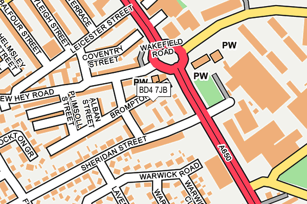 BD4 7JB map - OS OpenMap – Local (Ordnance Survey) BD4 7JB map - OS OpenMap – Local (Ordnance Survey)