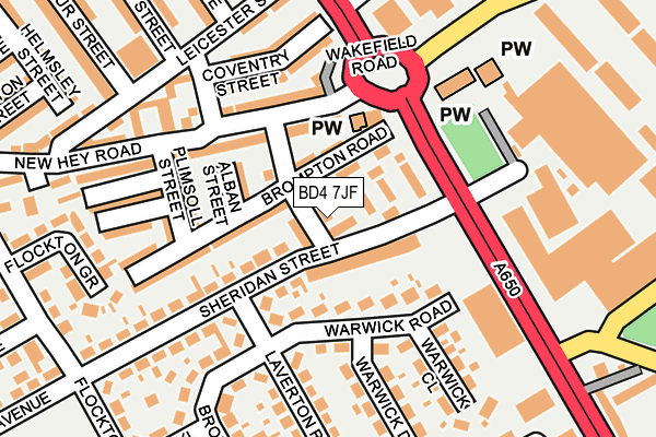 BD4 7JF map - OS OpenMap – Local (Ordnance Survey) BD4 7JF map - OS OpenMap – Local (Ordnance Survey)