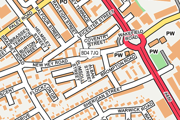 BD4 7JQ map - OS OpenMap – Local (Ordnance Survey) BD4 7JQ map - OS OpenMap – Local (Ordnance Survey)
