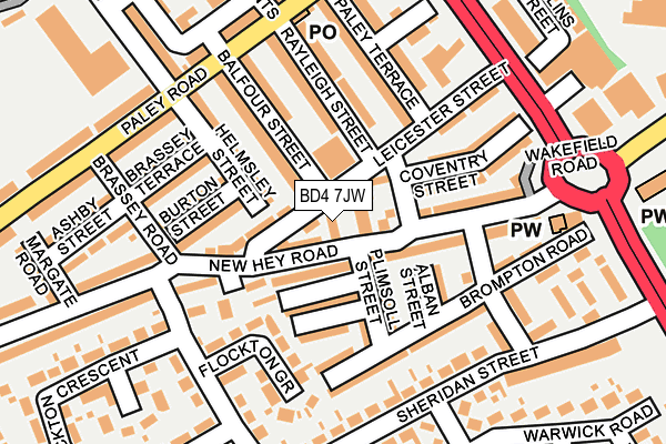 BD4 7JW map - OS OpenMap – Local (Ordnance Survey) BD4 7JW map - OS OpenMap – Local (Ordnance Survey)