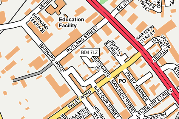 BD4 7LZ map - OS OpenMap – Local (Ordnance Survey) BD4 7LZ map - OS OpenMap – Local (Ordnance Survey)