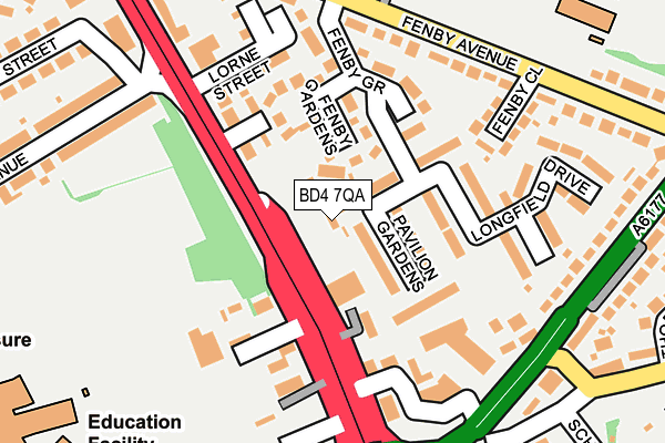 BD4 7QA map - OS OpenMap – Local (Ordnance Survey) BD4 7QA map - OS OpenMap – Local (Ordnance Survey)